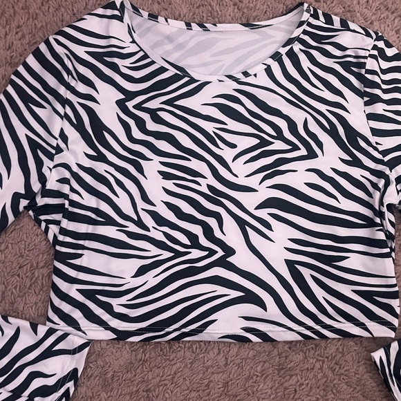 SHEIN Tops Zebra Long Sleeve Poshmark